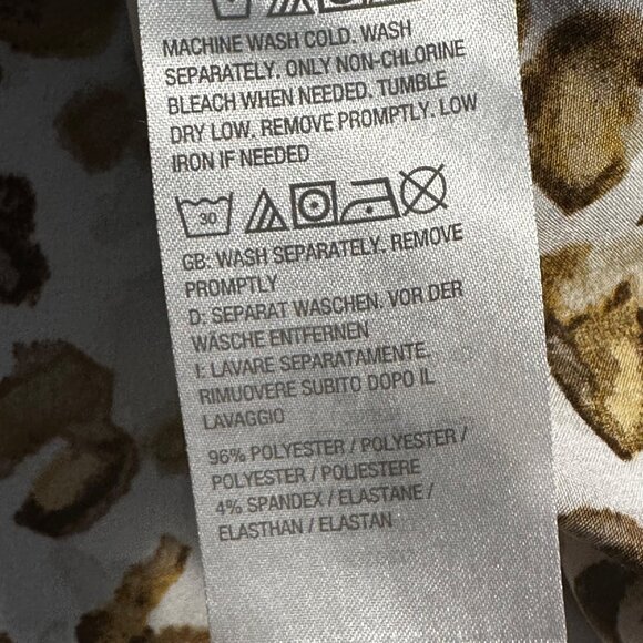 Susan Graver Women's Leopard Print Button-Up Shirt 3XLP 4 Pockets - Picture 6 of 12